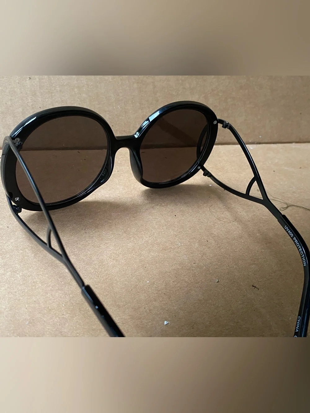 🖤 💜 Round Black Sunglasses with Purple Gradient Reflective Lenses! NWOT!